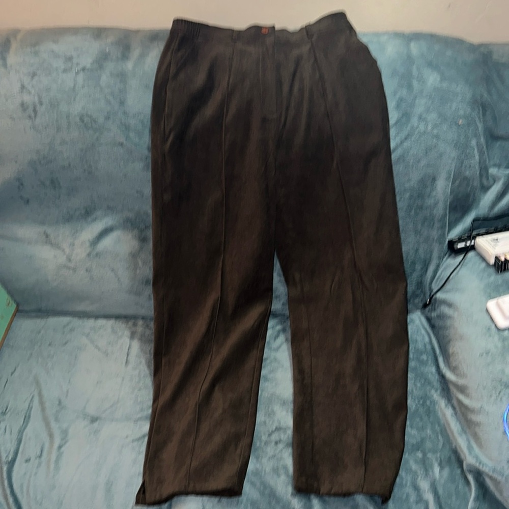 Crossing Pointe size 12 green/brown Sage stretchy pants 💕